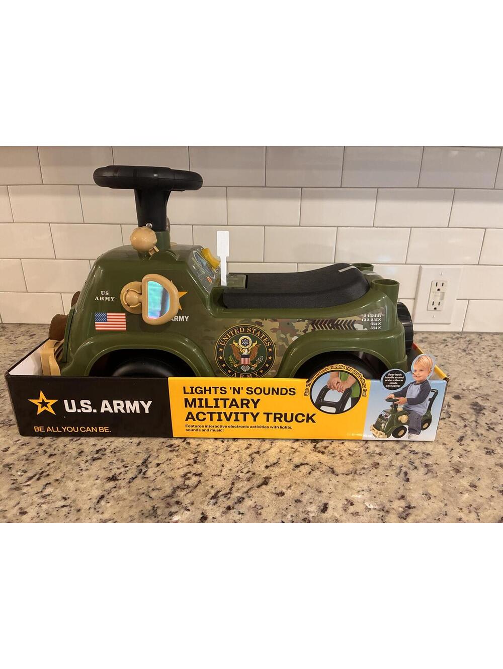 U.S. Army Lights 'N Sounds Military Activity Truck Ride-On Toy